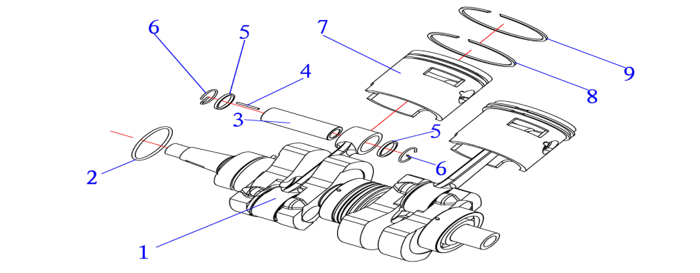 Crankshaft piston