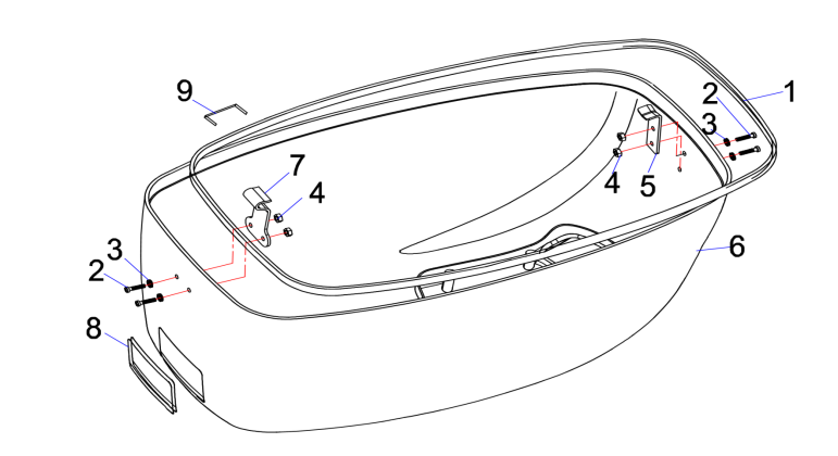 Top cowling parts