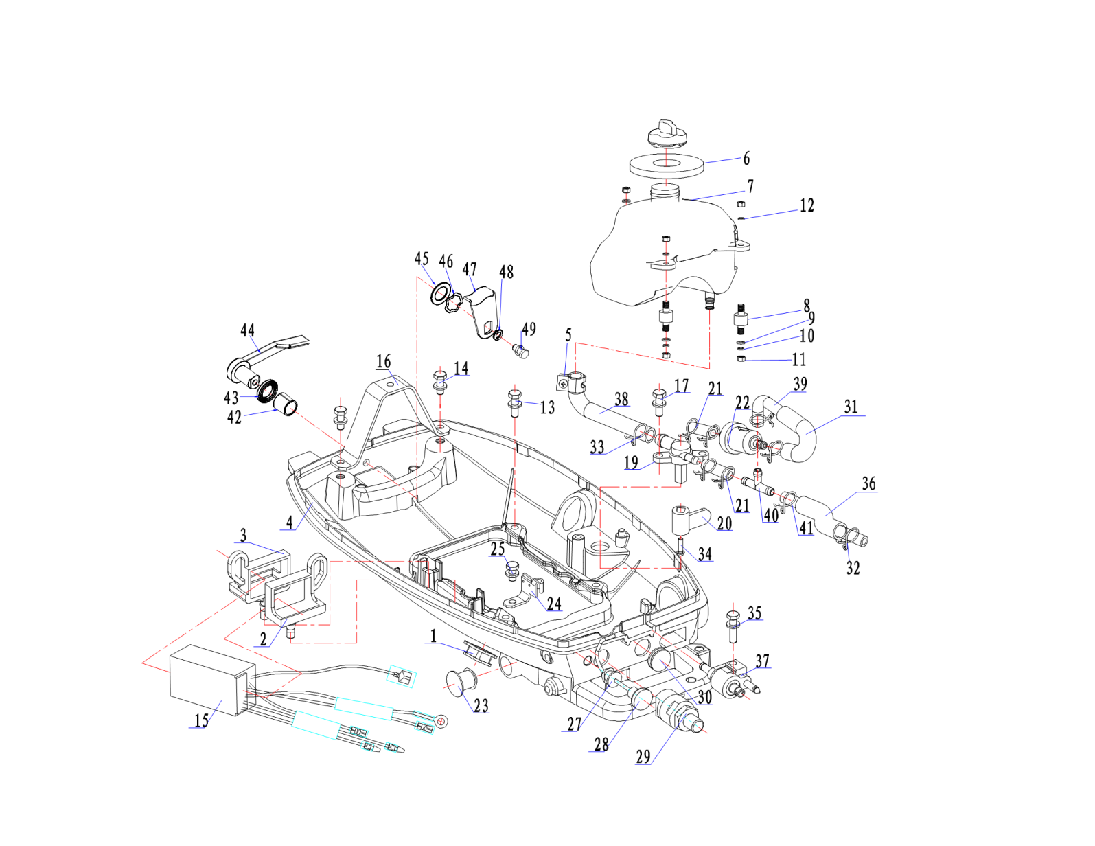 Bottom cowling parts