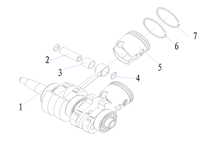 Crankshaft piston